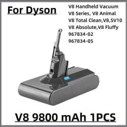 100% New Compatible with For Dyson V10 V8 V11 V15 V7 Series SV07 SV09 SV10 DC62 Vacuum Cleaner Rechargeable Battery