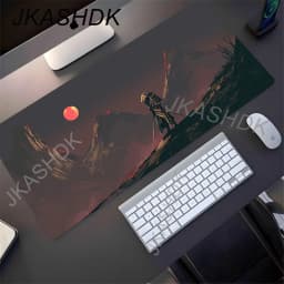Black Samurai Mouse Pad Gamer Table Mat Teclado Empresa Gaming Laptop Esports Mousepad PC Office Accessories Computer Desk Mats