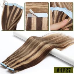 TESS Tape In Human Hair Extensions 2.5g/pc Natural Hair Extensions Hair Brown Adhesive Skin Weft Double Side Seamless Invisible