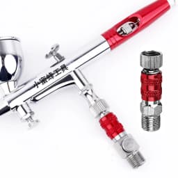 Airbrush Quick Disconnect Accessories 1/8 Quick Realse Fitting Adapter with 1 Extra Quick Connector Hose Air Brush Parts