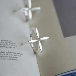 Punk Silver Color Unique Ring for Women Jewelry Finger Adjustable Vintage Cross Flower Ring for Party Birthday Gift