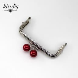 1PCS Super Lovely 10.5CM Silver Lace Pearl Bead Head Metal Purse frame Kiss Clasp DIY Bag Accessory