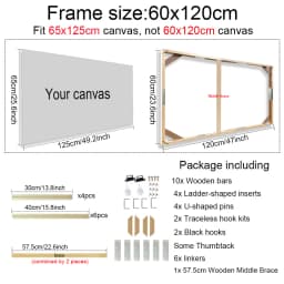 24 Sizes Modern Wood Canvas Frame Wooden Frames Wooden Photo Oil Painting Canvas Diamond Painting Frames Canvas Wood Wall Frame