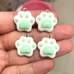 10pcs 20*22mm Mini Cartoon Cat Paw Charms For DIY Decoration Earrings Necklace Fashion Jewelry Accessories