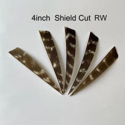 50 Pcs RW Natural Turkey Archery Arrow Feathers Shield 3/4/5 Inch Arrow Fletching Vanes For Bow Arrow DIY Fletches Feather