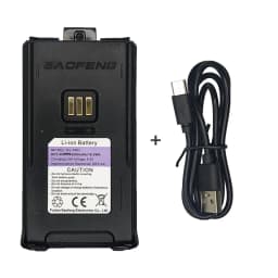 BAOFENG UV-5RH Pro Orignal Battery 2500mAh DC7.4V Support Type-C Charging Compatible with UV5RH UV-5RM BF-K5 Plus Two Way Radios