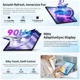 Teclast P50T Android 16 Tablets 90Hz 11" Display 8 Core UNISOC T7250 Max.16GB RAM(3GB+13GB Virtual) 128GB ROM 8000mAh GPS Tabs