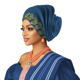 Already Made African Headtie Turban Cap Lady Head Wraps Nigerian Diamond Wedding Auto Gele Party Headgear Headpiece Hat Outfits
