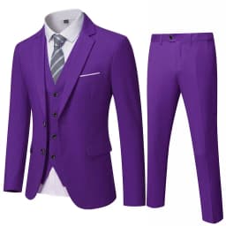 ( Blazer + Vest + Pants ) Men's Suit Slim 3 Pieces Set Solid Wedding Party Prom Groom Best Male Formal Business Suit