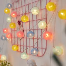 Cotton Ball String Fairy Night Lights LED Bulb Bedroom Christmas Halloween Outdoor Holiday Party Baby Bed Lights Decoration