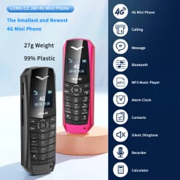Super Mini Phone J60 4G Network Mobile Phone Wireless Bluetooth Keyboard Pocket Cellphone Alarm Clock SOS MP3 Player Recorder