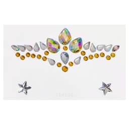 Cute Cat 3D Acrylic Rhinestone Face Sticker Masquerade Party Face Makeup Decoration Temporary Tattoo Face Painting Decals
