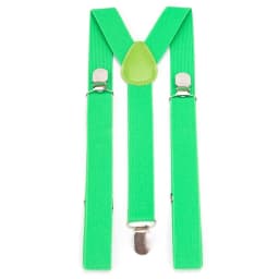 Solid Color Elastic PU Leather Suspenders Braces Men Black Red Adjustable With Straps For Wedding Suit Skirt Accessories Gift