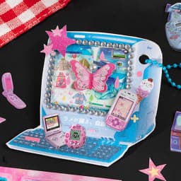 Mr.Paper 20 Sheets/Book Y2K Retro Glitter Sticker Book, Aesthetic Y2K Themed Stickers for Journal Scrapbooking DIY Decor