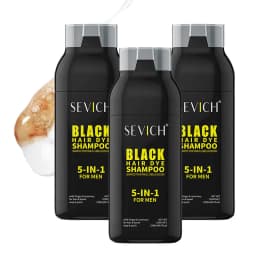 Hair Dye Coloring Shampoo 5 In 1 Men Beard Dye Shampoo Natural Cover Gray Hair Color Shampoo Instant Dye Hair Dyeing Shampoo