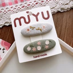 Cute Korean Forest Style Embroidered Cloth Toddler BB Clips Side Hair Clamps Teen Girls Bangs Ornaments