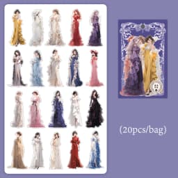 Mr. Paper 4 Style 20 Pcs/ Pack PET Light Retro Japanese And Korean Character Stickers Decorate The Handbook Material