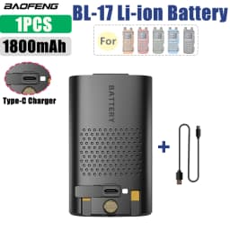 Original Baofeng UV-17 Pro GPS Li-ion Battery 3800mAh Battery Type-C Charging For UV-17 Max UV-17L UV17 Pro V1 V2 Walkie Talkie