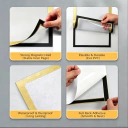 3pcs Magnetic Display Frame Sticker A5 A4 Magnet Picture Photo Wall Frame Stickers