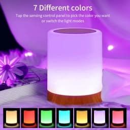 13 Color LED Changing Night Light With Remote Control RGB Touch Dimmable Lamp USB Rechargeable Table Bedside Night Lamp
