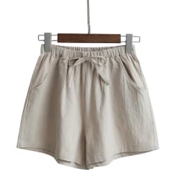 Women's Thin Cotton and Linen Shorts New Summer High Waist Casual Sports Shorts Women Solid Color Pocket Loose Beach Hot Shorts