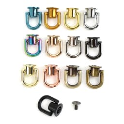 4/10/20Pcs 10mm Metal D Ring Screw Rivet Stud Bag Side Hanger Strap Chain Connector for Handbag Purse DIY Hardware Accessories