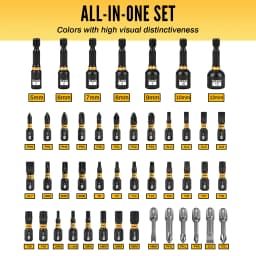 ED 46-in-1 Magnetic Ratchet Screwdriver Set with Bits, Nut Drivers & Storage Case, Multi Repair Tool Kit for Furniture, Computer