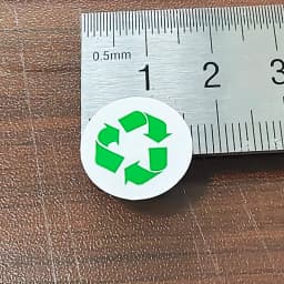 1000pcs Recycle Logo Label Art Paper Sticker for Recyclable Environmental Friendly Products Green Color Round Factory Tag