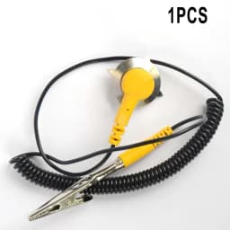 1PCS Anti-Static ESD Grounding Cable Coiled Cord For Alligator Clip Claw PU Wire Electrostatic Earth Cable Electrical Equipment