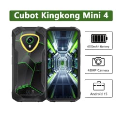 Cubot KingKong MINI 4 Rugged Phone4.7 Inch Mini Mobile Phones 8GB RAM 256GB ROM 4700mAh 48MP 4G Small Smartphone Android 15 NFC