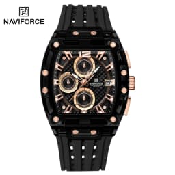 NAVIFORCE 7105 Fashion Chronograph Multi Functional Quartz Watch Sport 5ATM Waterproof Silicone Men's Watch Relogios Masculino