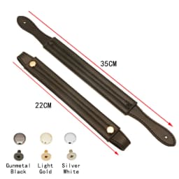 2Pcs/Lot Bag Handle Strap Short Bag Handles 22cm 35cm PU Leather Shoulder Bag Strap Handbag Replacement Belt Bag Accessories