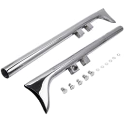 Chrome 36" Fishtail Exhaust Pipe Slip Ons for Harley Touring Road King 1995-2016