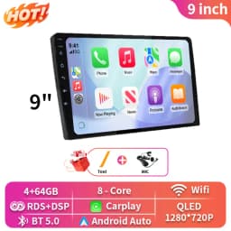 Wireless Carplay 2din Android 16 Car Radio Multimedia Video Player Universal 9/10 inch AutoRadio GPS Navigation 4G WiFi DVD