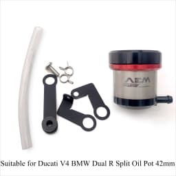 AEM oil cup integrated titanium alloy for Brembo RCS/CC direct push up pump brake AEM oil pot