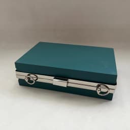 18cm Customized Metal Box Clutch Wallet Frame Bag Case with Black Plastic Sheet - Hardware Purse Frame for Handbag Accessories