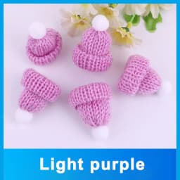 10-50Pcs Mini Knitting Hats Christmas DIY Craft Knitting Doll Hats Mini Wool Hat for Christmas Tree Ornaments DIY Hair Accessory