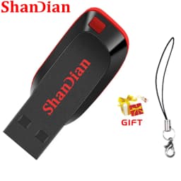 High Speed Genuine USB Flash Drive 128GB Black Pen Drive with Bonus Keychain 64GB Memory Stick 32GB Business Gift 16GB