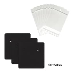50 Pcs 5x5cm Hot Selling Earring Jewelry Display Paper Card With Or Without Bags Wholesale Packaging Suppliers Customize Service