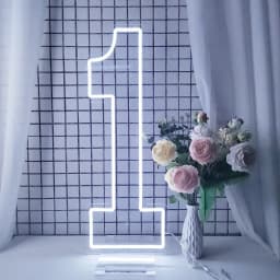 Extra-Large LED Neon Numbers Sign 76cm/100cm Stand up & Wall Mounted for Birthday Wedding Celebration Party Decor