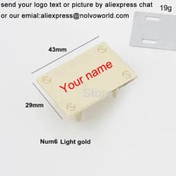 50-100 Pcs Metal Label Personalized Tag for Handbag Laser Engrave Logo Custom Brand Logo Bag Labels Plate Etiquettes Metalique