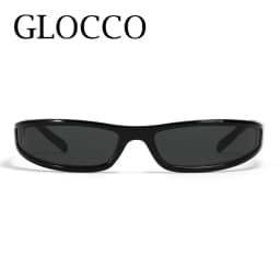 Narrow Rectangle Y2K Sunglasses 2025 Luxury Brand Punk Wrap Arou7.85