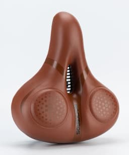 ROCKBROS Bicycle Saddle Breathable Shock Seats PU Leather Surface Cushion Rounded Hollow Cycling Seat Comfort MTB Bike Saddles