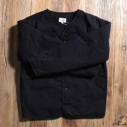 Afashion Retro Unisex Cotton Jacket Button up V-Neck Workwear Layering Style Casual Loose Fit Polyester Fiber Spring Summer A