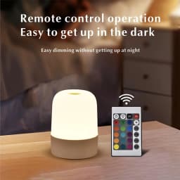 Portable Baby Night Light, Changing Lights for Nursery, Rechargeable for Kids, Touch Lamp & Remote Eye Caring Dimmable