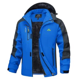 MAGCOMSEN Men's Ski Jacket Winter Warm Wool Parka Warm Thick Coat Windproof Rainproof Snowproof Hiking Men's Snowboard Jacket