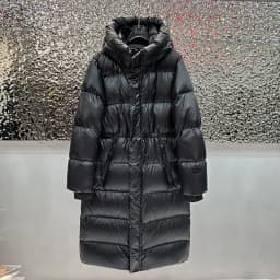 Janveny 2026 New Winter Extra Long Hooded 90% White Duck Down Jacket Women Ultra-Thick Warmth Black Glossy Fluffy Puffer Coat