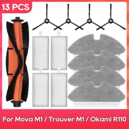 Fit For ( Dreame Mova M1 / Trouver M1 / Okami R110 / ROPO Laser Slim / Kewbily DL30 Pro ) Side Brush Filter Mop Accessories Part