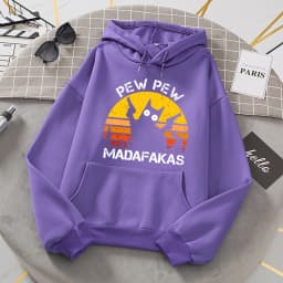 Pew Pew Madafakas Cat With Two Guns Hoodies Women Casual Fashion All Match Hoody Fleece Warm New Pullovers Harajuku Trend Hooded
