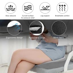 Ergonomic Office Seat Cushion Memory Foam Lumbar Support Pillow Breathable Posture Corrector for Car Office Wheelchair
